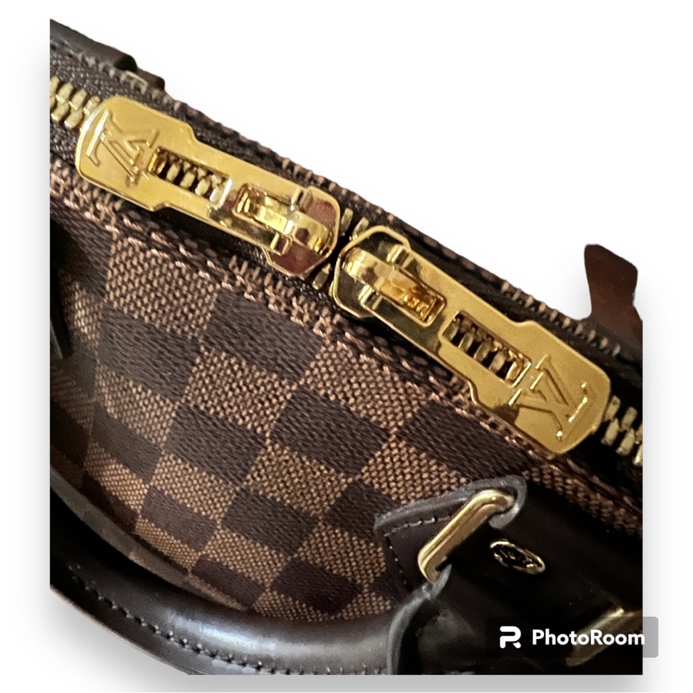💯 AUTHENTIC Louis Vuitton Alma Handbag (2 way) Damier BB Brown - Picture 7 of 16